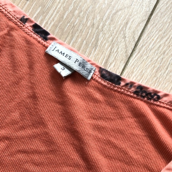 James Perse Y2K Long Sleeve Top in Orange Size 3 /L - Picture 4 of 11